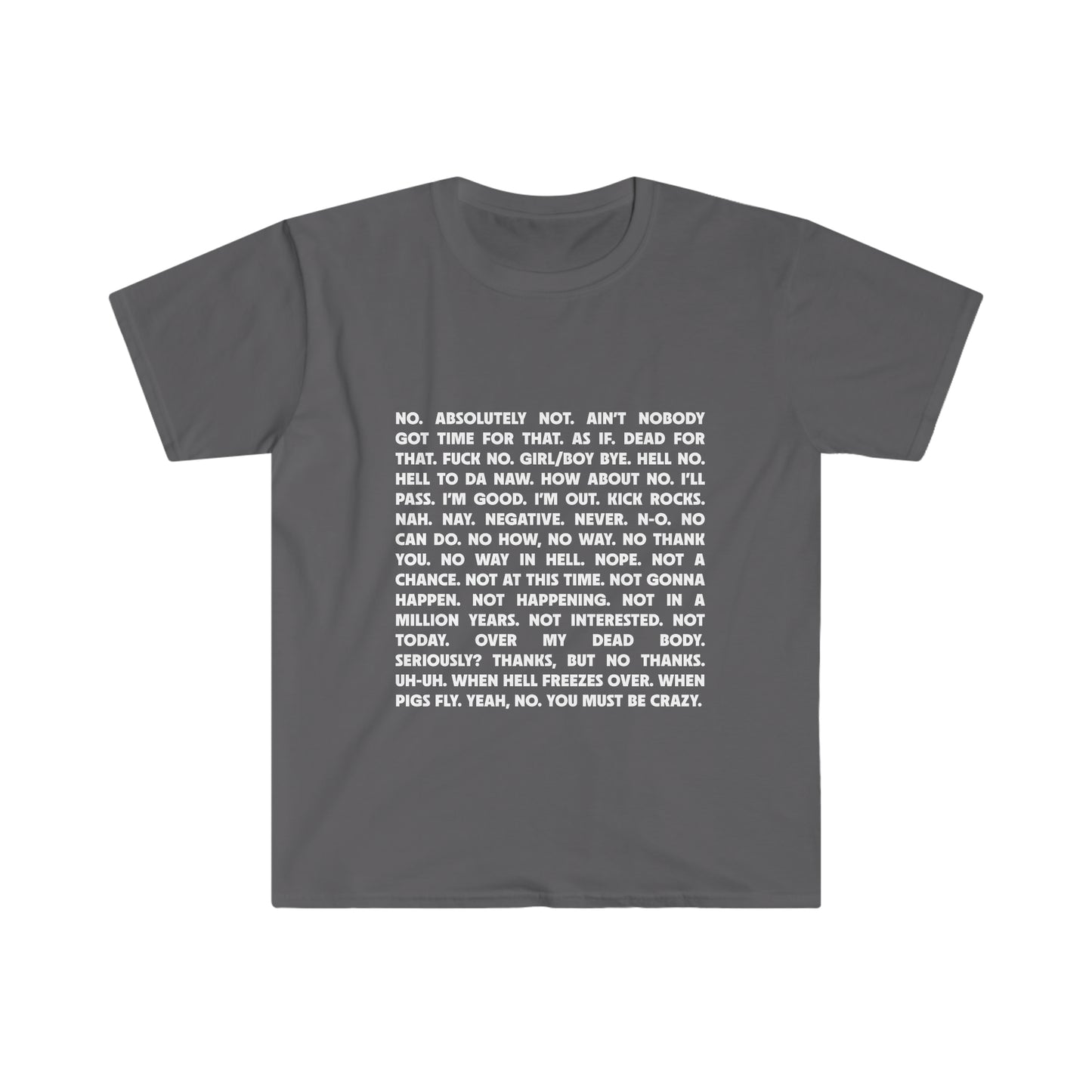 T-Shirt - Ways to Say No