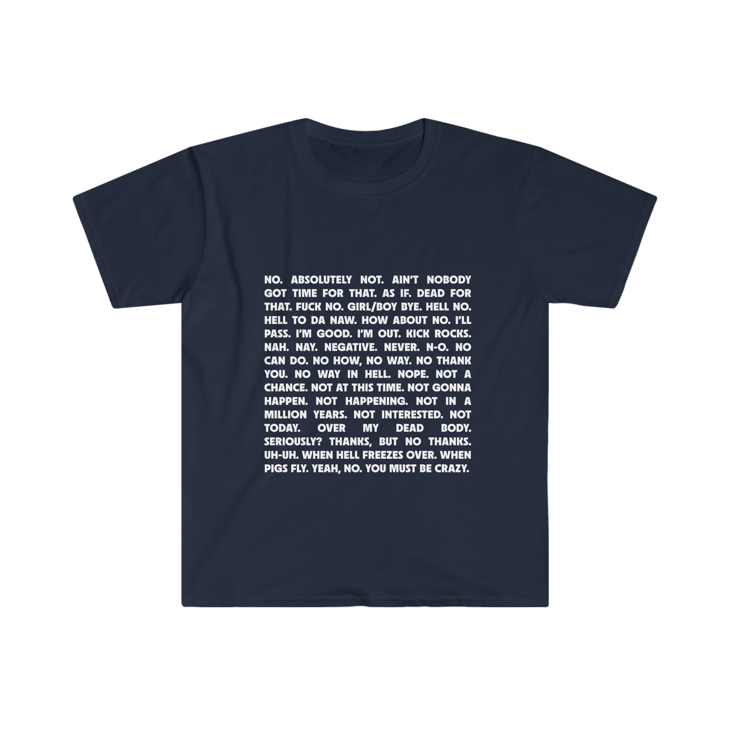 T-Shirt - Ways to Say No