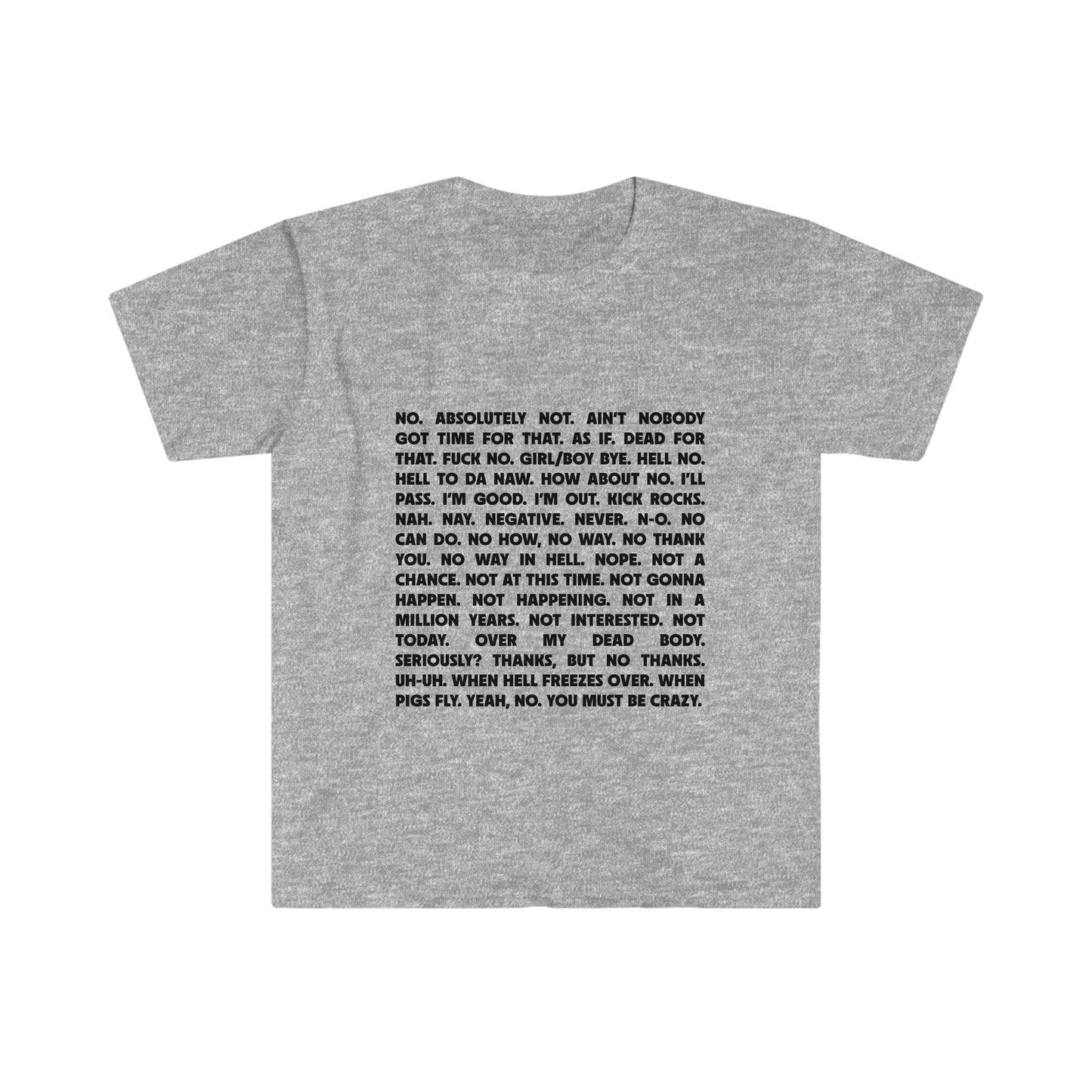 T-Shirt - Ways to Say No