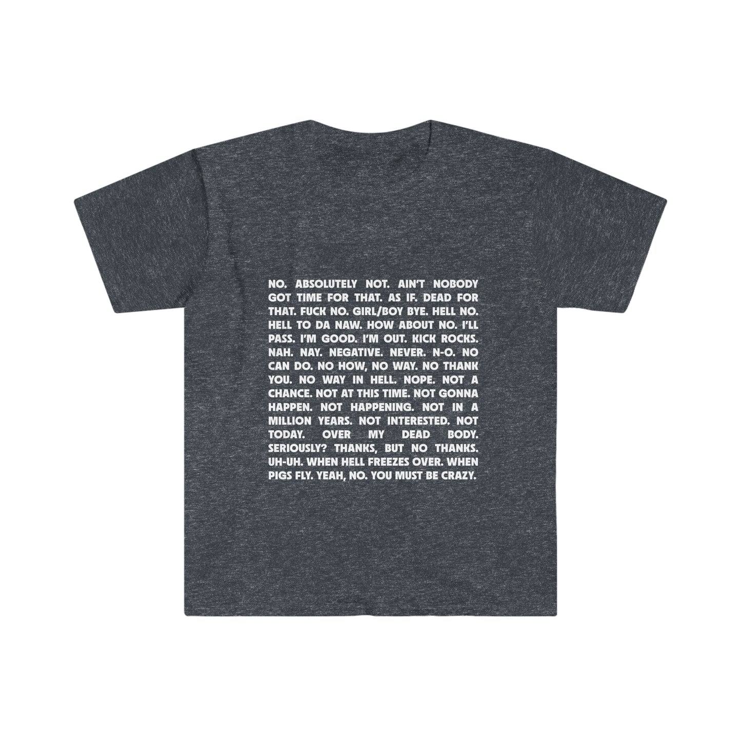 T-Shirt - Ways to Say No